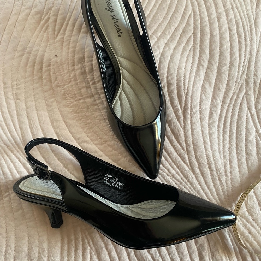 Classy Black Slingback Heels